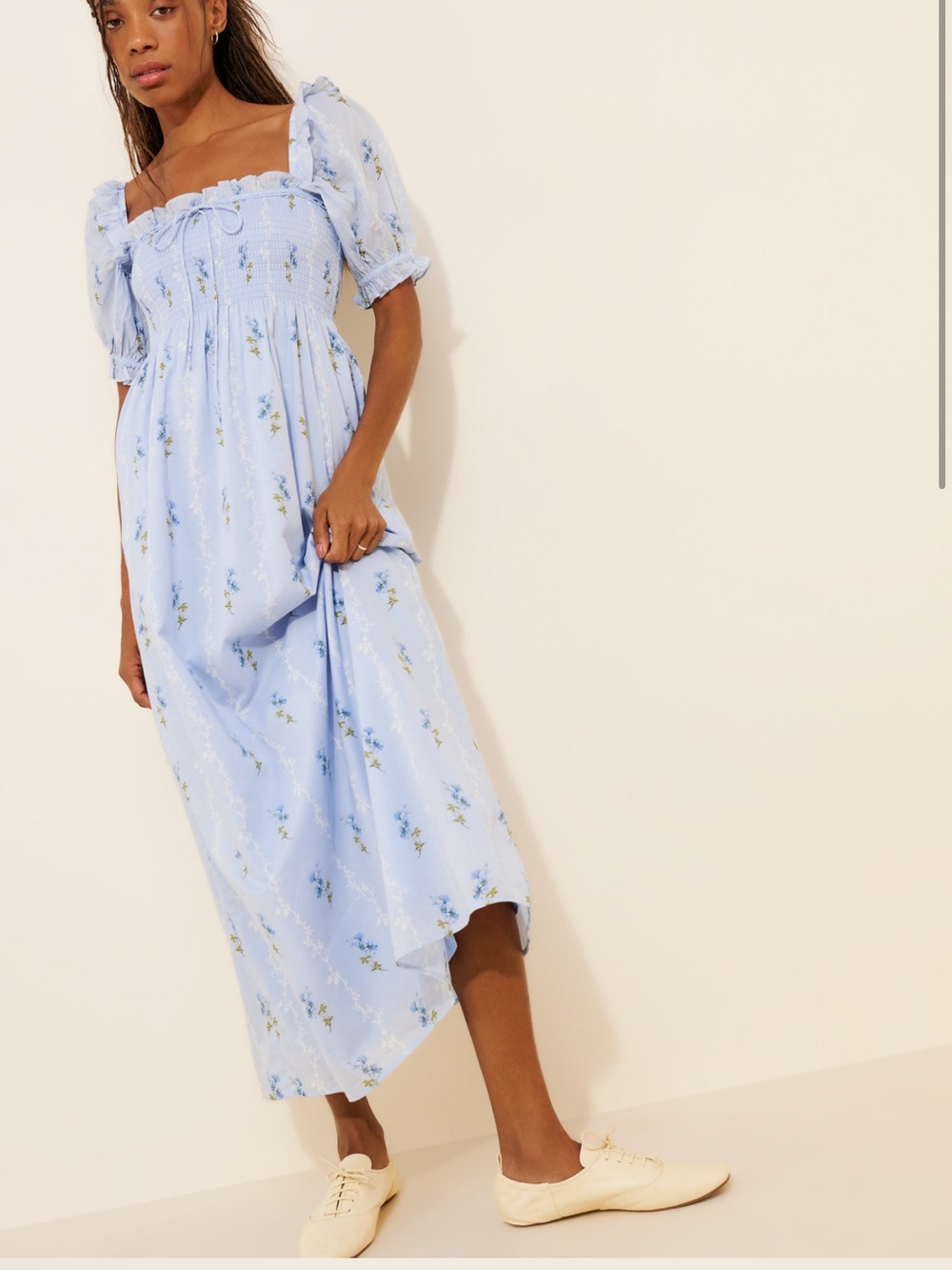 Hill House The Scarlett Balloon Sleeve Maxi Nap Dress